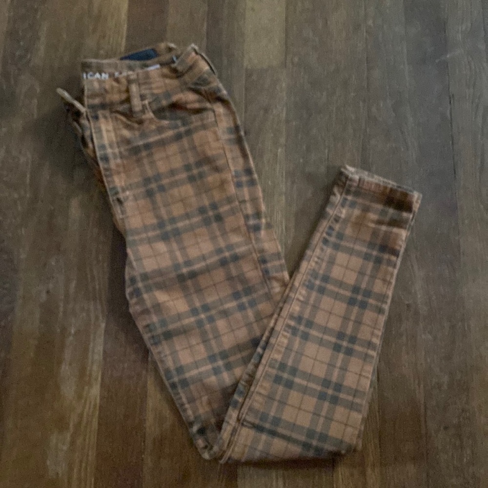 AE Plaid Jeggings